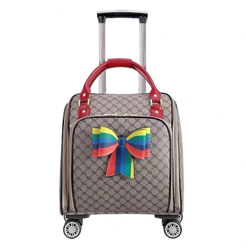 Hot!New Vintage gray Rolling luggage Women Carry-Ons boarding bag Fashion Travel suitcase Men spinner brand Trolley suitcases