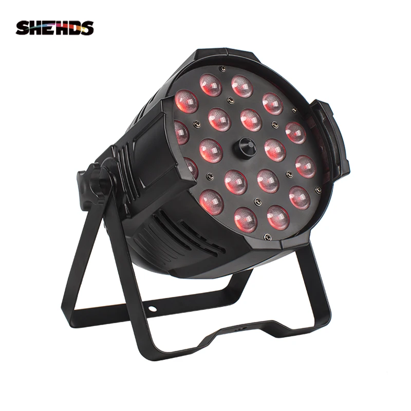 SHEHDS LED Zoom Par 18x18W RGBWA+UV 6in1 Lighting In Alluminio DMX 512 Stage Light Impermeable IP20 Dj Di Illuminazione