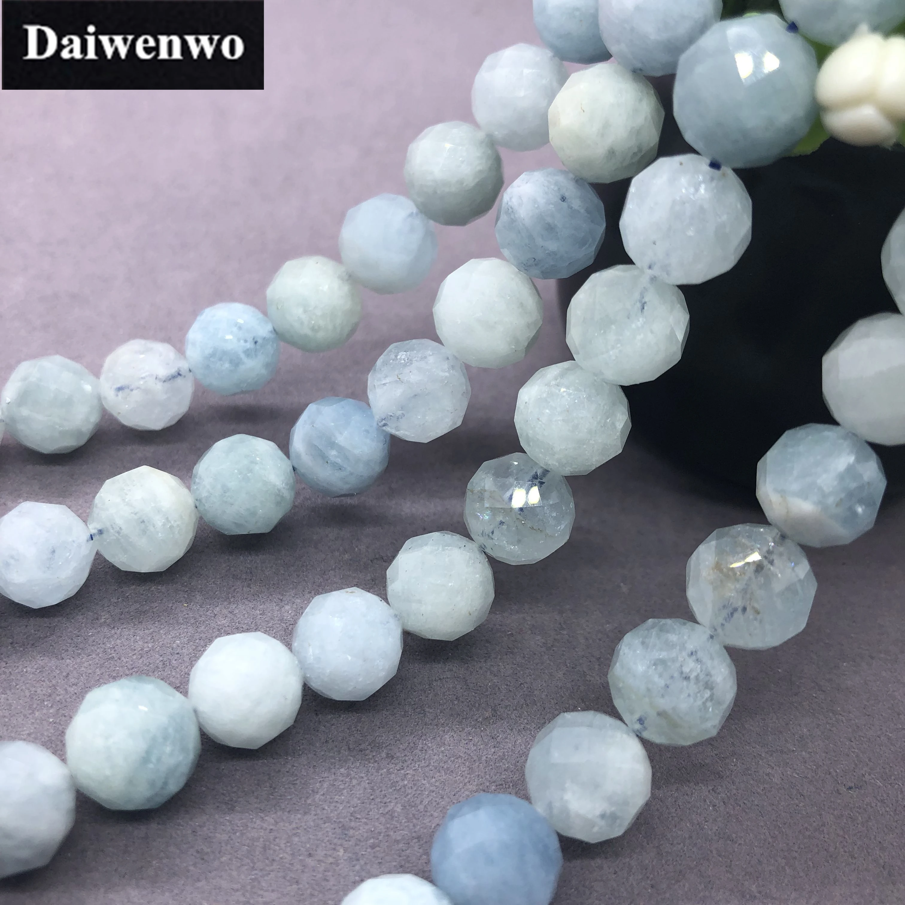 

Aquamarine Beads 6-10mm Faceted Natural Stone Cut Gem Geometry DIY