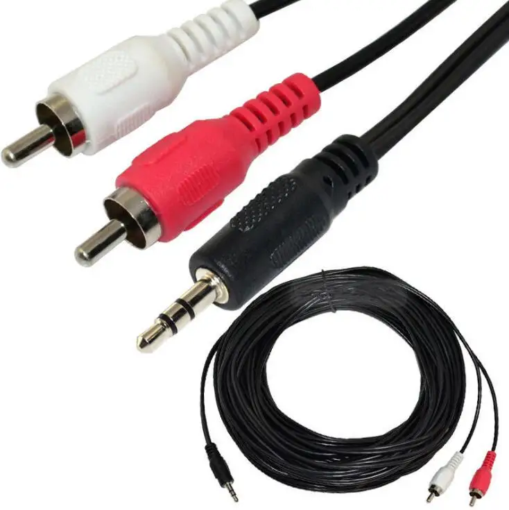 3.5 مللي متر الذكور إلى 2RCA كابل موصل ذكر 1.5m