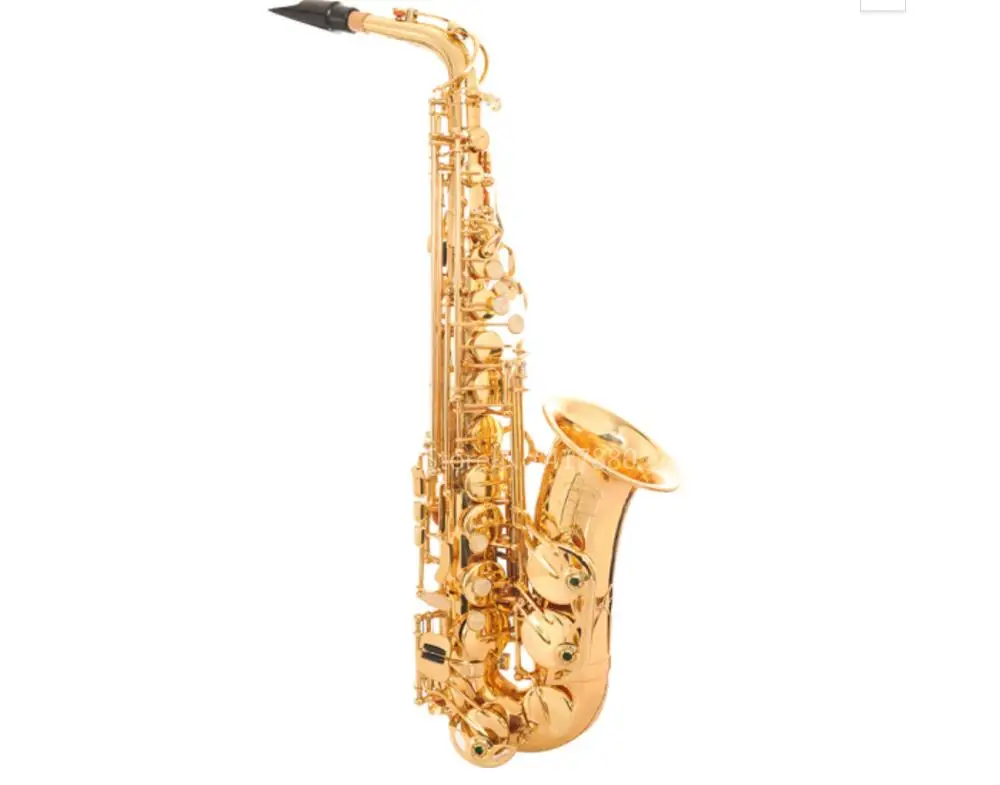 SAIDESEN SAS-480 Eb Alto Saxophone Brass Gold Plated Hand Carving New E Flat Alto Sax Musical Instrument with Mouthpiece Case