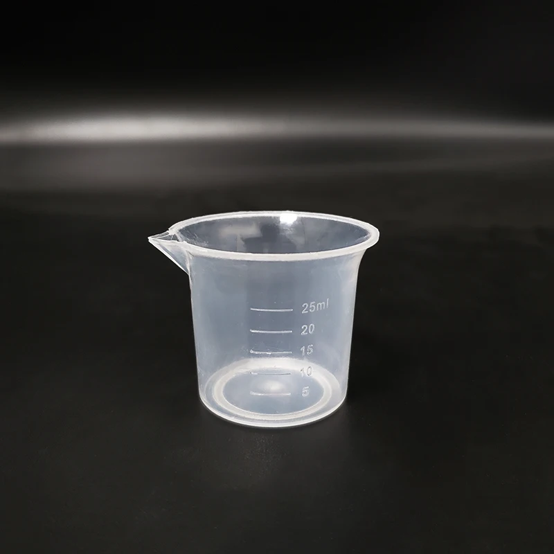 

3pcs Plastic beaker in low form ,Capacity 25ml,Plastic measuring cup,Laboratory plastic beaker