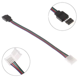 1 Pcs 15cm 5050 RGB 4 Pin LED Strip Light Connectors Strip To Power Adaptor 4 Conductor 10mm Wide Connector