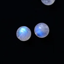5A Natural Blue Light White Moonstone Crystal Single Bead DIY Beads Jewelry Making