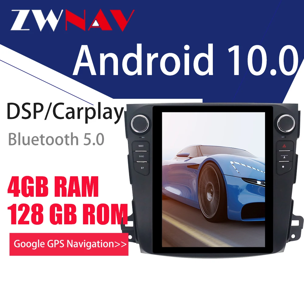 128GB Tesla Screen Carplay DSP For 2006-2014 MITSUBISHI ASX RVR Outlander Android 10 Player Auto Audio Stereo Radio Unit