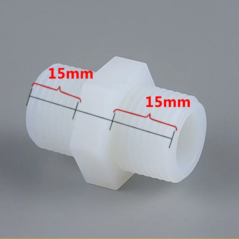 1/2 ''BSP Male untuk 1/2" External Thread Fitting Pipa Plastik Nilon Diameter 20MM Konektor Akuarium RO filter Air