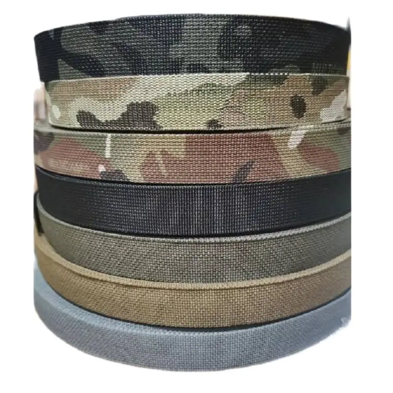 10M Length 25mm Wide Jacquard webbing Strap DIY Molle Belt Strap Band Tape MC CB RG BK WG MC MCBK