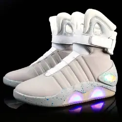 UncleJerry nuovi stivali a Led per uomo, donna, scarpe luminose ricaricabili USB stivali invernali da uomo scarpe da festa stivali da soldato Cool