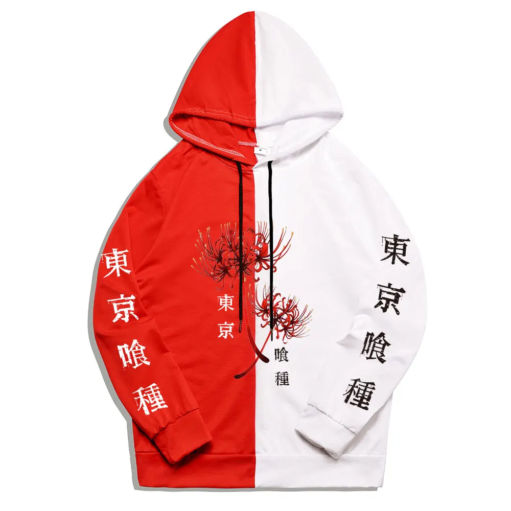 Tokyo Ghoul Spider Lily Hoodie Anime Kanekiken Pullover Long Sleeve Loose Women Men Sweatshirt Harajuku Oversized Unisex Tops