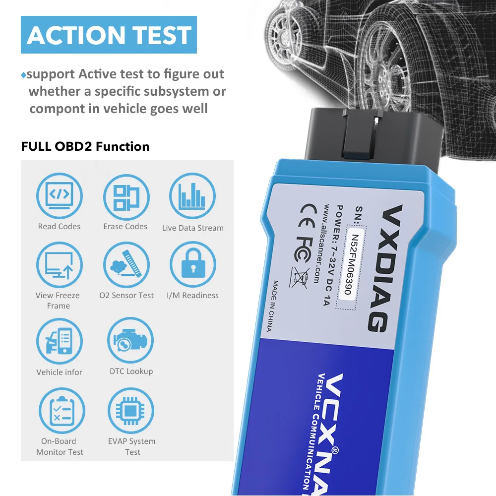 VXDIAG VCX NANO dla GM i Opel OBD2 skaner kodรณw auto narzฤdzia diagnostyczne programowanie ECU diagnostyka samochodu dla chevroleta i buicka