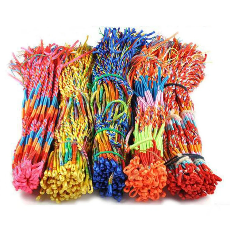 12 X Handmade Brazilian Woven Handmade Cotton Thread String Friendship Bracelets