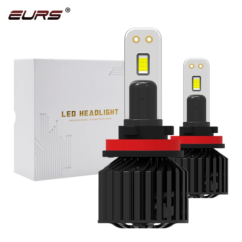 EURS LED H7 H4 Car LED Headlight Bulbs H1 H11 H8 H9 9005 9006 9012 Hi/Lo Beam 90W 18000LM 6000K Auto Headlamp Car accessories