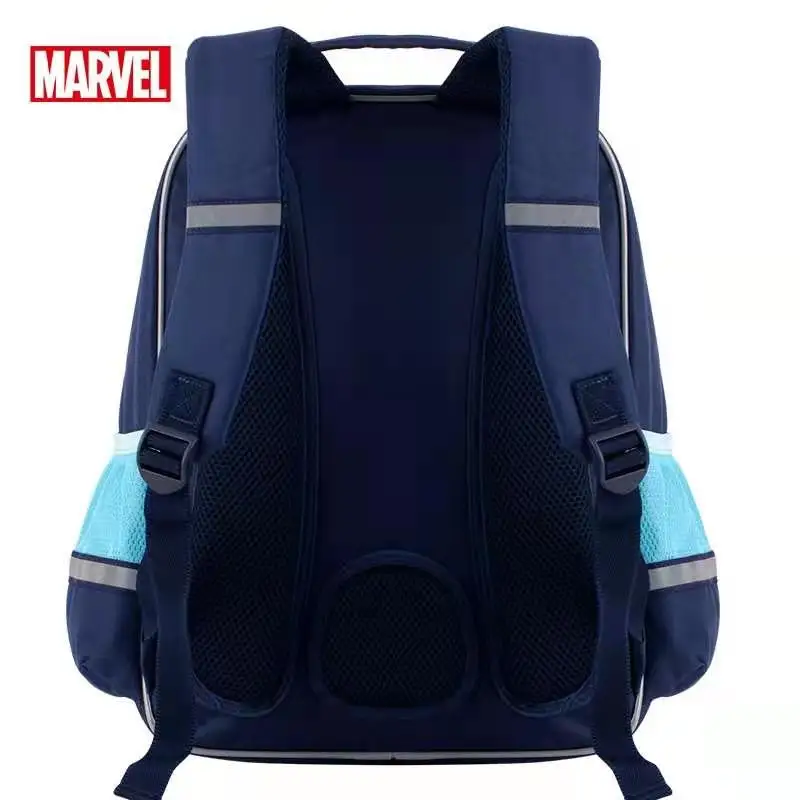 Imagem -04 - Disney-mochila Escolar Grande Capacidade para Meninos Mochila de Ombro para Estudante Primário Capitão América Homem-aranha Grau 15 Novo