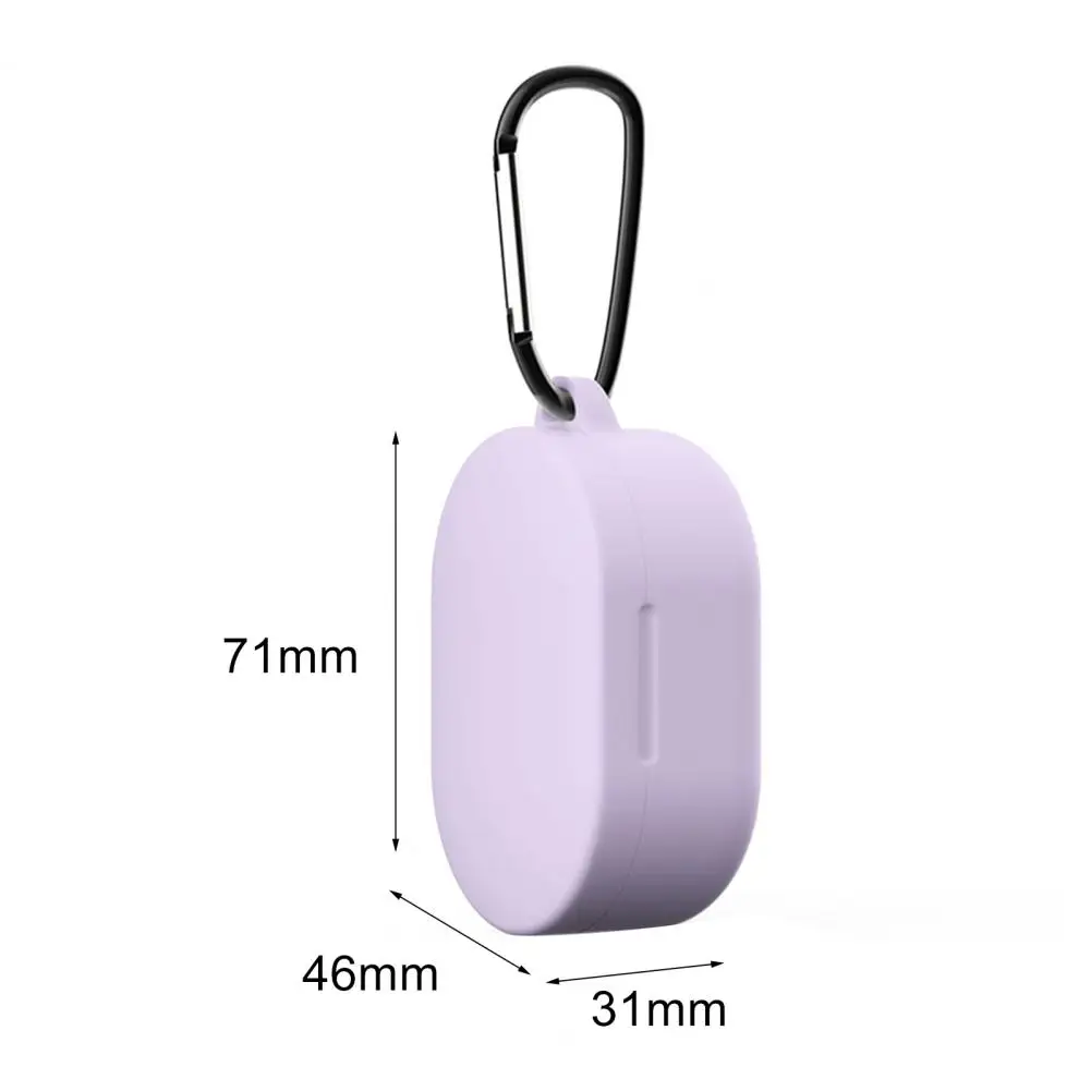 For Redmi Air dots 3 Case Wireless Bluetooth Earphone Cover for Airdots 3 Earbuds Case Silicone anti drop Cover Carabiner