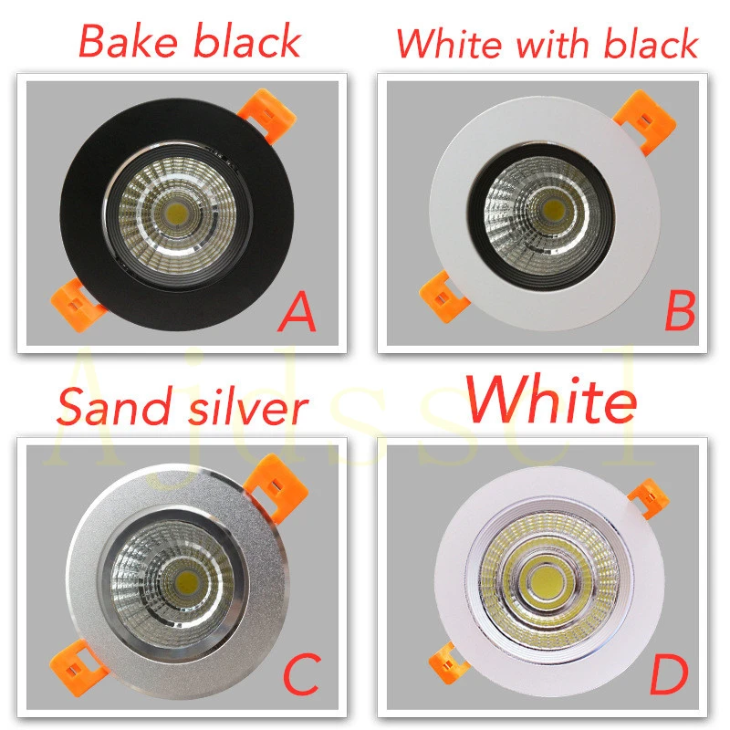 LED Downlight Dimmable Lamp Ceiling  3w 5w 7W 12w 15w 20w  30w 40w Cob Led Spot 220V/110V Ceiling Recessed round panel light