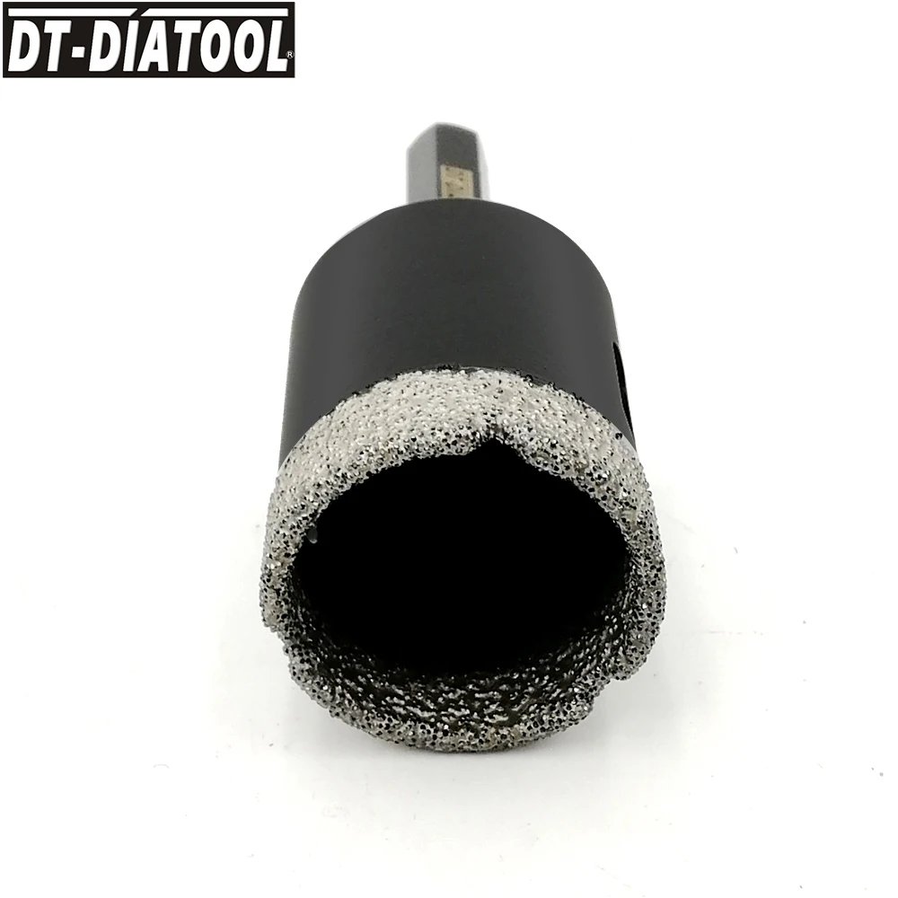 DT-DIATOOL Dia 32mm Vacuum Brazed Hexagon Shank Diamond Drill Core Bit Granite Marble Hole Saw Ceramic Tile Dry Drilling Bit