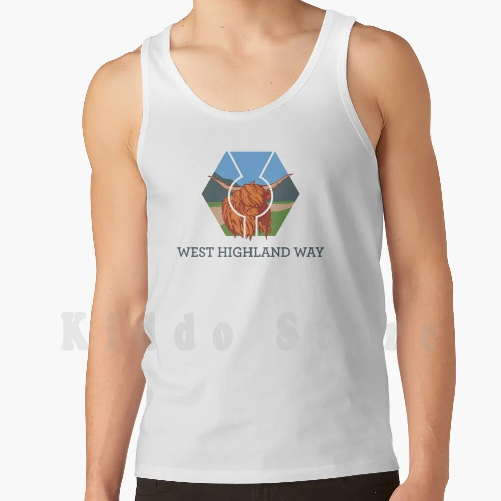 West Highland Way-Scotland Tank Tops Vest 100% Cotton Ben Nevis Highland Scotland West Highland Way Hiking Long