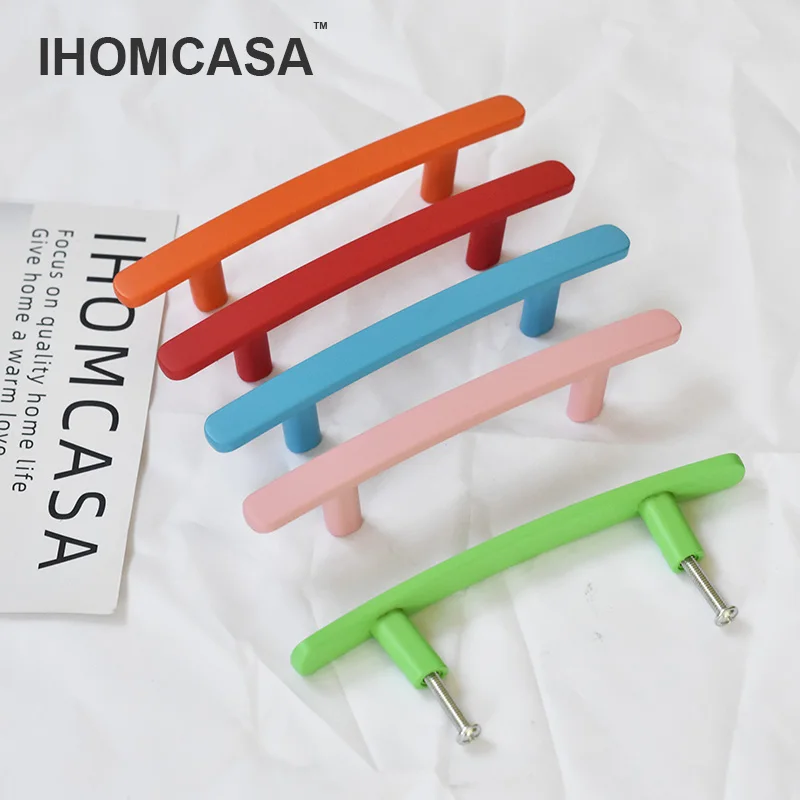 IHOMCASA Candy Color  Furniture Cabinet Handles Kitchen Wardrobe Cupboard Door Knobs Drawer Pulls Hardware