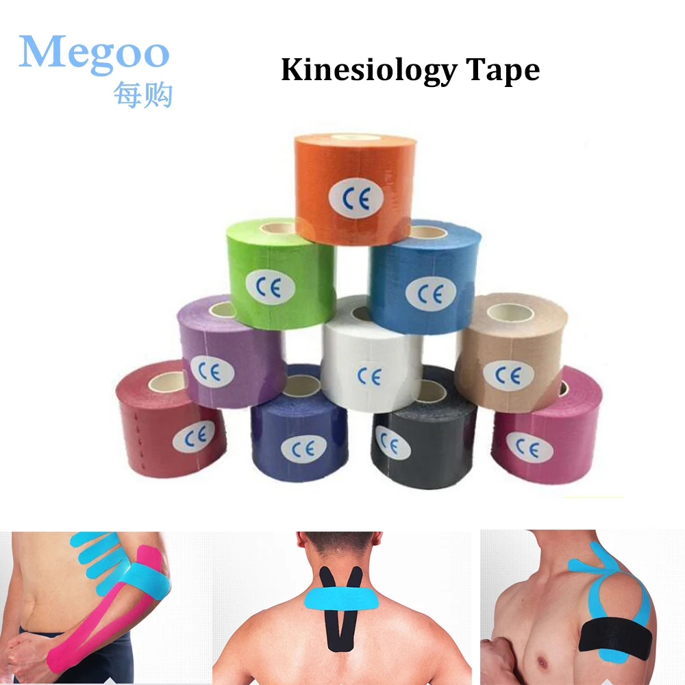 

2Rolls 2.5/3.8/5/7.5/10cm*5m Sports Muscle Tape Adhesive Kinesiology Elastic Tape Knee Arm Leg Muscle Pain Relief Gym Bandage