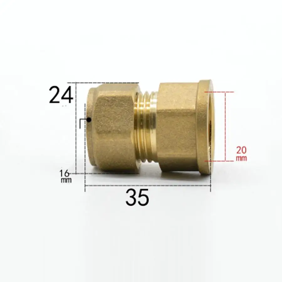 

Fit Tube OD 16mm x 1/2" BSP Female Brass Compression Fitting Union Connector Water Gas Fuel