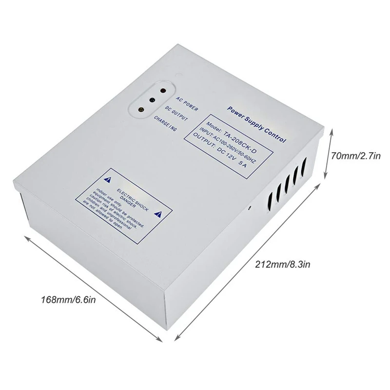 Retail 208CK-D AC 110-240V DC 12V/5A Door Access Control System Switching Supply Power UPS Power Supply