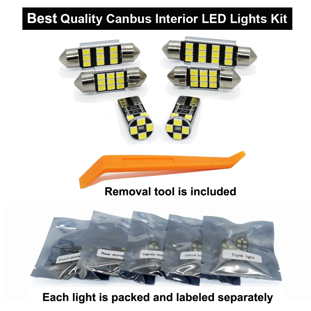 Perfect Canbus Vehicle Interior LED Bulb Dome Indoor Plate Light Kit For Toyota Land Cruiser 70 80 100 200 Prado 90 120 150 FJ