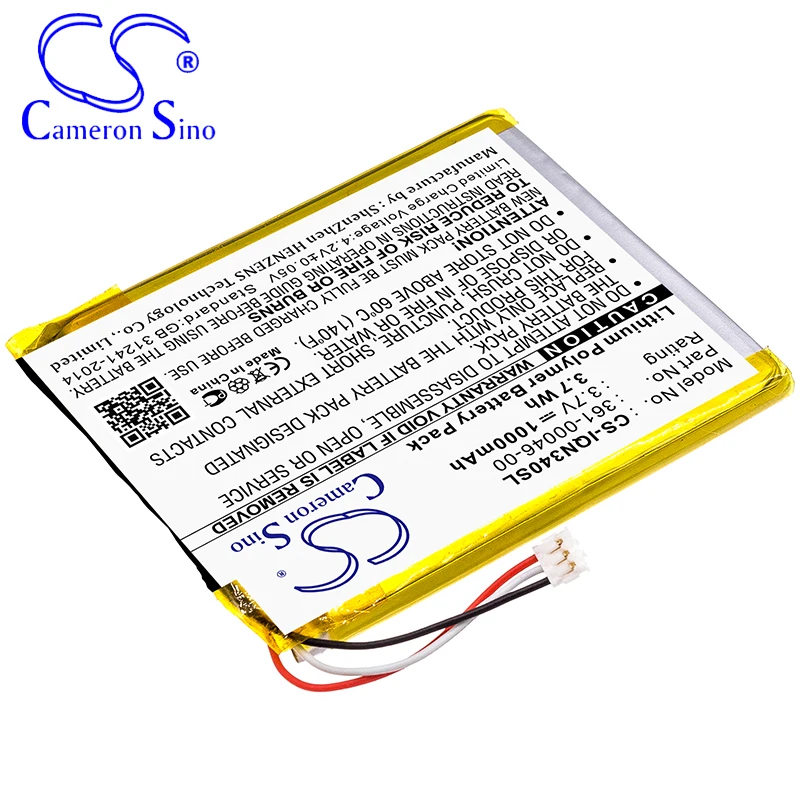 Garmin Nuvi 3400 Nuvi 3490LMT Nuvi 3450LM Nuvi 3450 용 CameronSino 배터리 Garmin 361-00046-00 GPS, 네비게이터 배터리 3.70 v에 적합