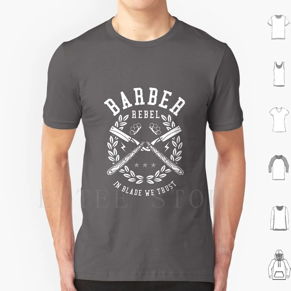 Barber T Shirt Men Cotton 6xl Barber Hipster Mustache Beard