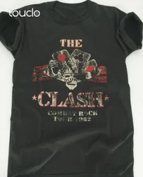 The Clash Combat Rock Tour 82 Short SLeeve Black Men  T-shirt