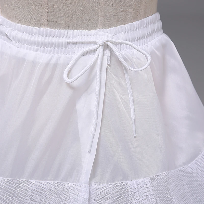 Brand New Petticoats White 3 Hoops 2 Layers Ball Gown Bride Underskirt Formal Dress Crinoline Stock Wedding Accessories