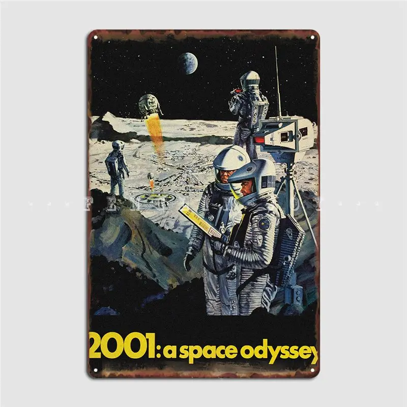 2001 A Space Odysseys Cover Metal Plaque Poster Customize Club Bar Pub Wall Decor Tin Sign Poster