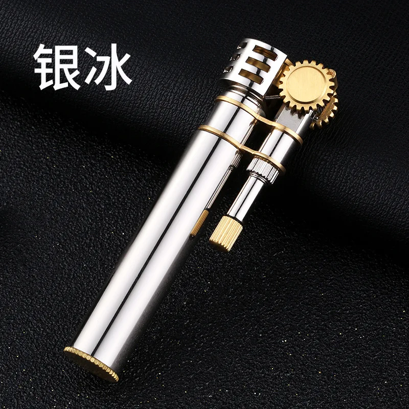 Famous Mini Thunder Metal Lighter Gasoline Kerosene Flint Petrol Vintage Cigarette Lighter Oil Petrol Refillable Smoking Lighter