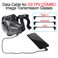 For DJI FPV COMBO Drone Image Transmission Glasses Data Cable Type-c Android IOS Port Connection Line Flying Glasses Accessories