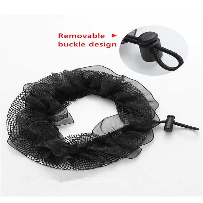 

Women Hairnet Headwear Ballet Disk Hair Snood Nets For Wigs Upgraded Drawstring Removable Buckle Design Invisible Dancing Nets