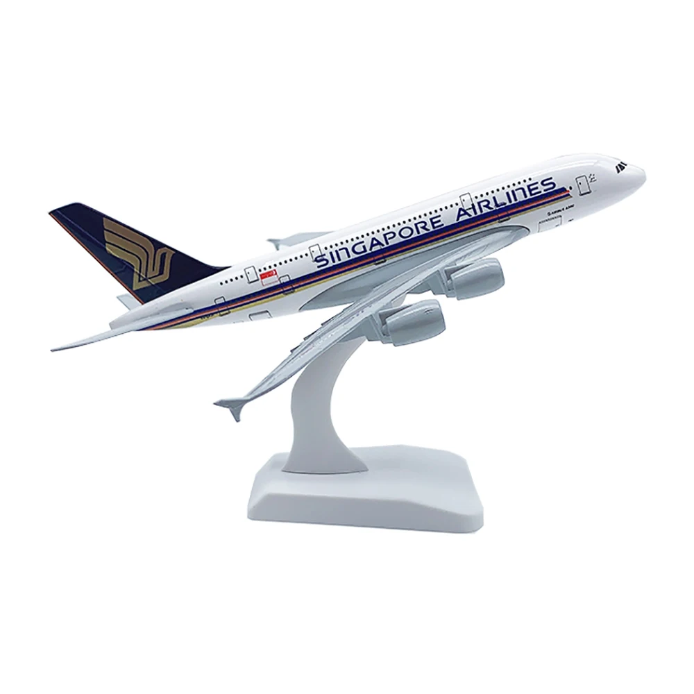 

18cm Aircraft Airbus A380 Singapore Airlines Alloy Plane Model Children Kids Gift for Collection Home Decoration