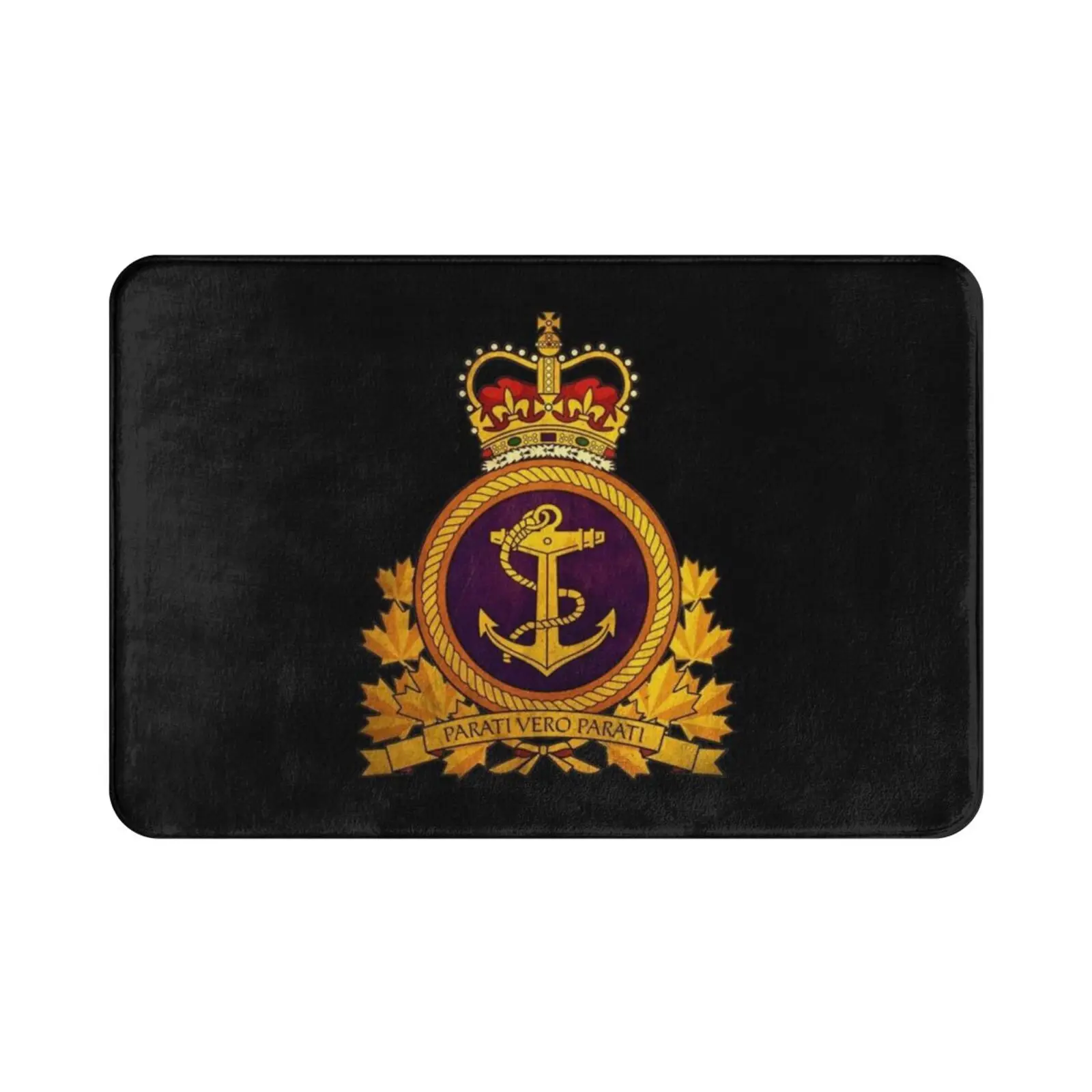 Canada Royal Navy-Vintage Carpet Mat Rug Cushion Rcn Emblem Canada Royal Navy Royal Navy Command Emblem Canadian Army