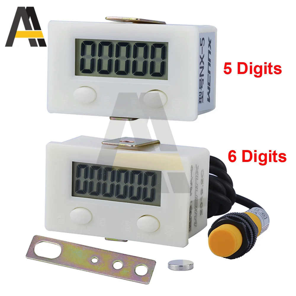 5 Digits 6 Digits Magnetic Induction Digital Display Counter LCD Magnetic Induction Switch Sensor