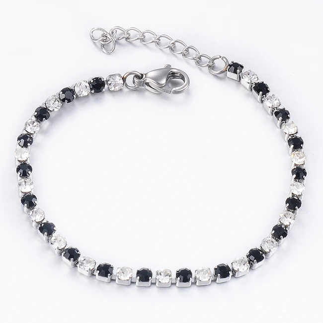 Verschiedenfarbiges Klassisches Zironia Luxus-Tennisarmband Hochzeit Edles Schmuckgeschenk – Detail 4