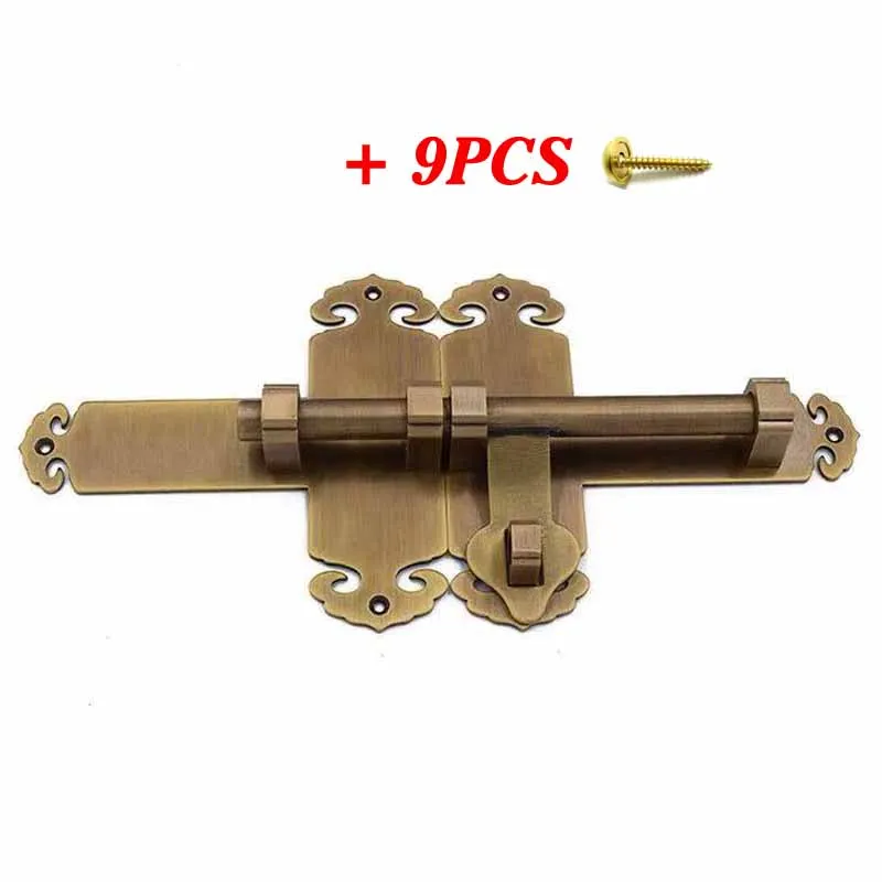 

320mm 1Set Security Solid Brass Sliding Double Door Bolt Wood Garden Gate Door Latch 32CM Length Antique Sliding Gate Locks