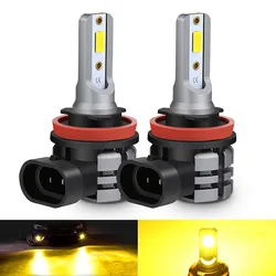 Zdatt H7 led H11 H1 9005 HB3 9006 HB4 Led Fog Light H3 H27 880 881 2 Color Yellow 3000K White 6500K High Power Car Fog Lamp