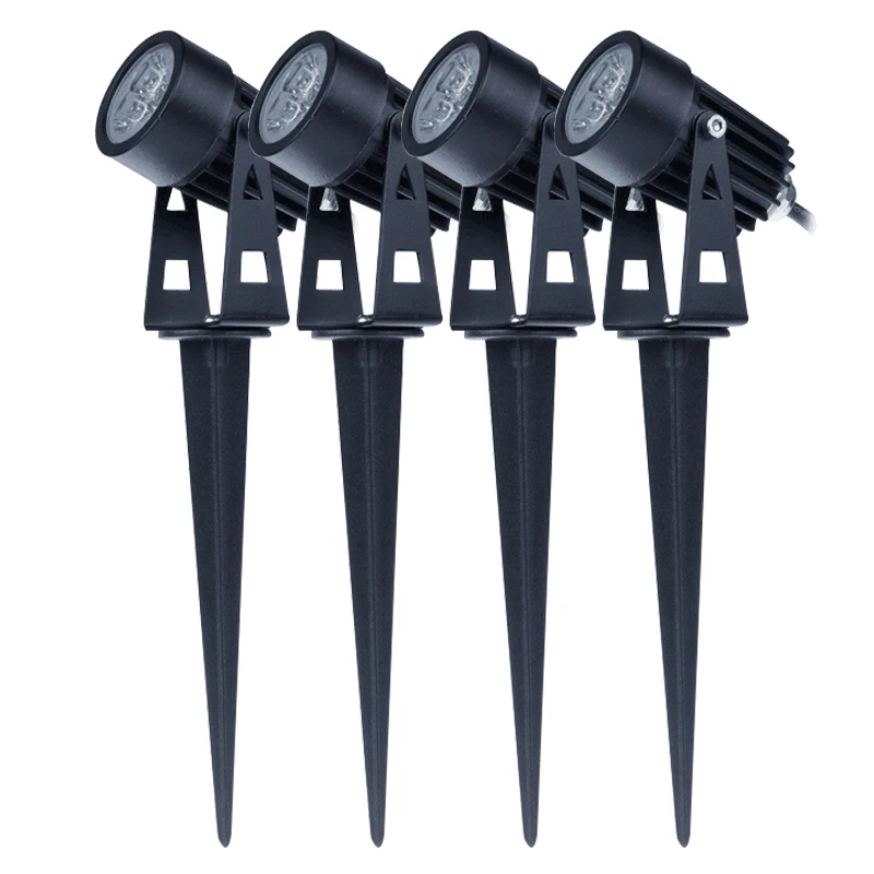 4/10pcs 1W 3W LED Garden Lanterns Waterproof Spike Lawn Lamp Outdoor Lighting Led Light Garden Path Spotlights AC110 220V DC12V
