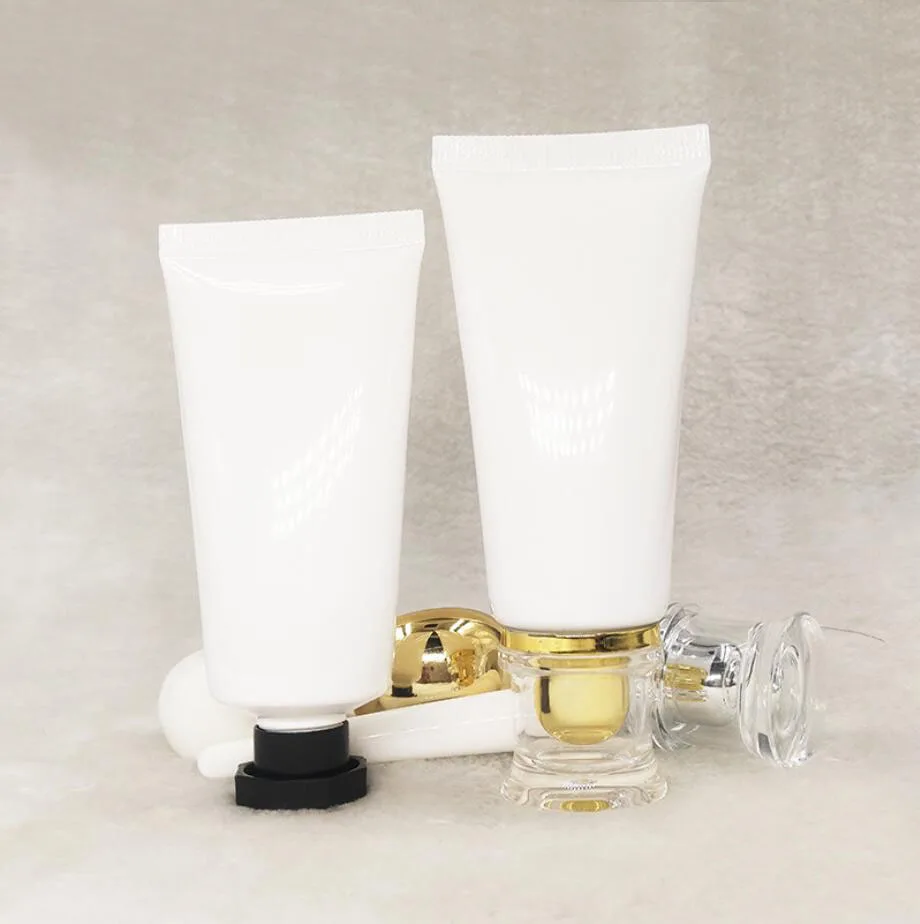 30/40ml white soft tube mild wash/hand cream/butter/essence/foundation/BB lotion /UV emulsion essence plastic cosmetic hose