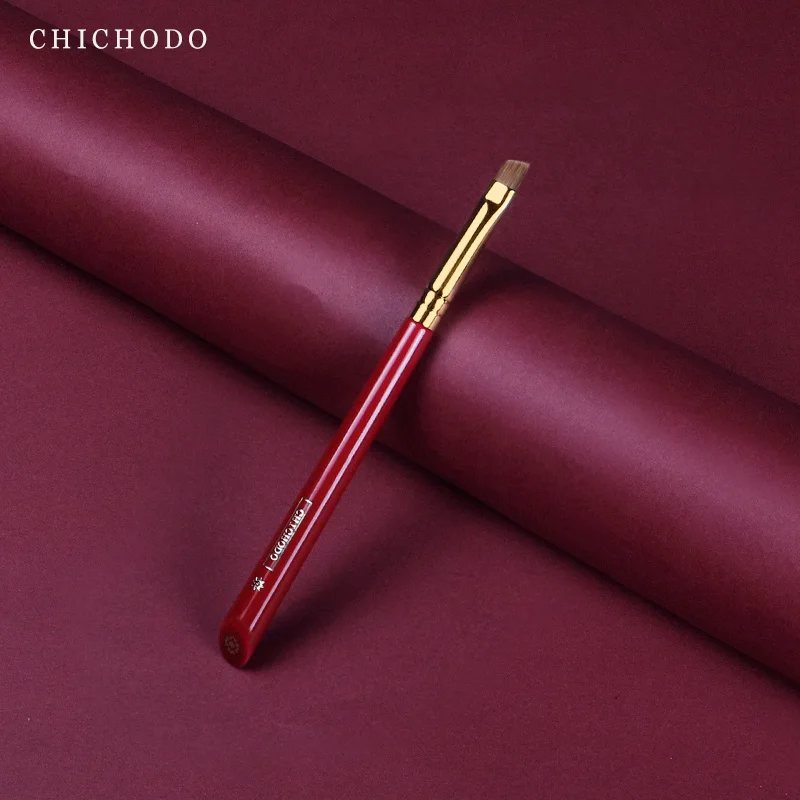 CHICHODO Makeup Brush-Luxurious Red Rose Series-High Quality Weasel Tail Hair Eyebrow Brush-Cosmetic Tools-Natural Hair Make up