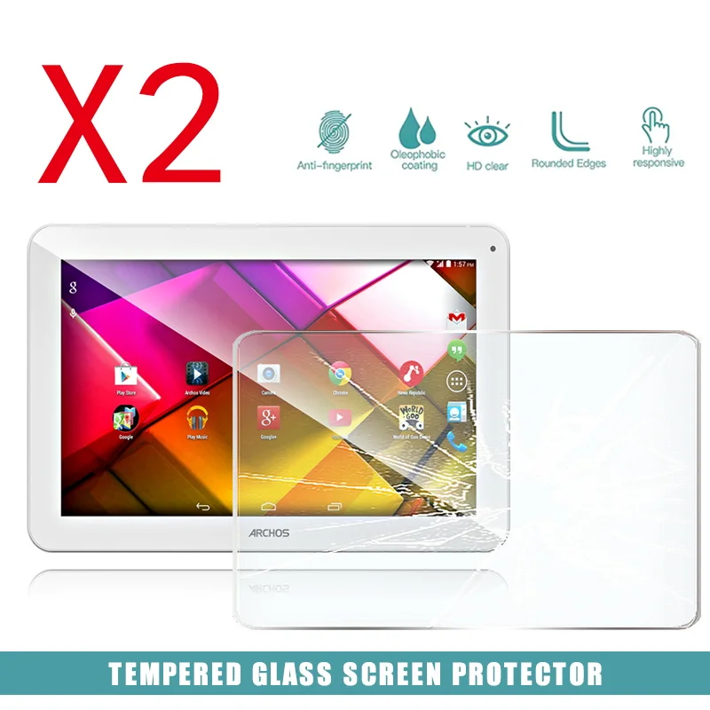 

2Pcs Tablet Tempered Glass Screen Protector Cover for Archos 101 Copper Full coverage Explosion-Proof Anti-Scratch Screen