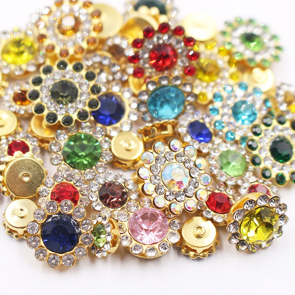 30–100 Stück Blumen-Strasssteine zum Aufnähen, glitzernde Kristalle, Strasssteine, Perlen, Kleidungsstück, Basteln, Nähen, Strasssteine für Kleidung, Edelsteine – Detail 4