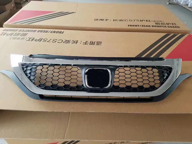 Front racing grill For Honda CRV C-RV grille trim accessories 2012-2015 bumper separator Honeycomb black silver grille