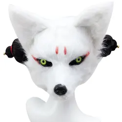 Anime White Snake 2: Green Snake Fox Mask Wigs Cosplay Goggles Bracelet Pipe Props Halloween Carnival fox Buddhist priest Props