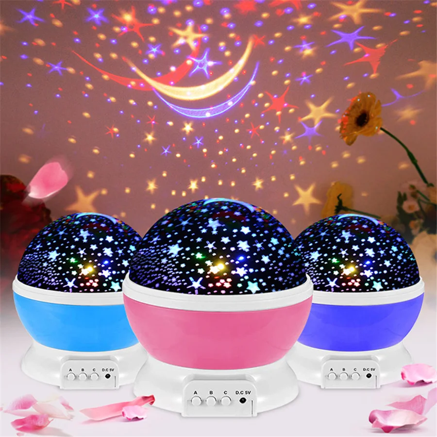 

2023 New Galaxy Projector Starry Sky Rotating LED Night Lights Planetarium Children Bedroom Star Moon Light Kids Christmas Gift