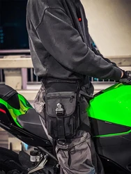 Borsa da gamba a goccia in tela da uomo cintura Casual in vita nera cintura Hip Bum borse a tracolla Messenger per moto da viaggio militari ciclismo tattico