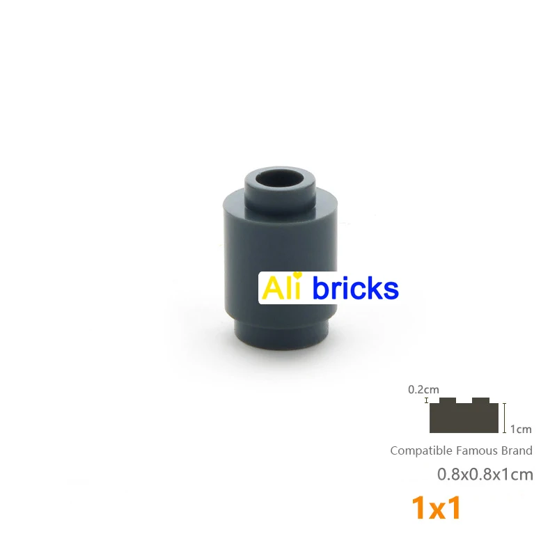 50pcs 1x1 Round Cylinder Bricks Technology Changeover Catch Compatible with 3062 30068 Assemble Particles Build Blocks